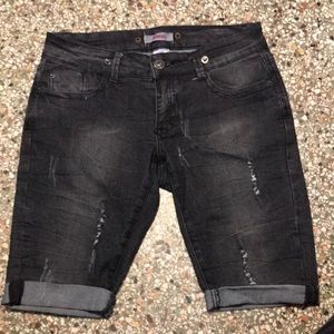Bongo shorts black cut off jeans